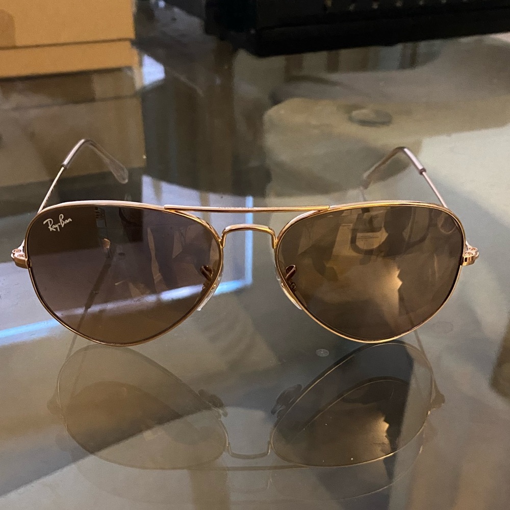 Brown/pink Ray Ban sunglasses